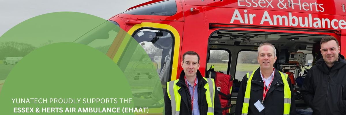 yunatech proudly supports the essex & herts air ambulance (ehaat)